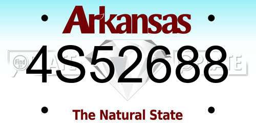 4S52688 Arkansas License Plate