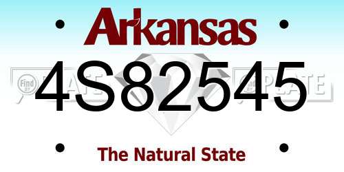 4S82545 Arkansas License Plate