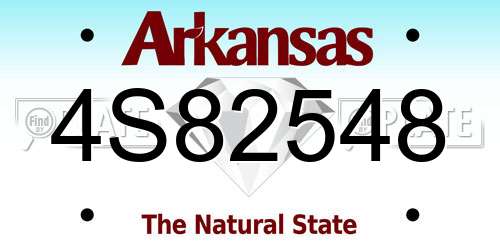 4S82548 Arkansas License Plate