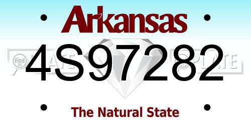 4S97282 Arkansas License Plate