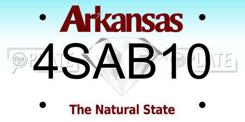 4SAB10 Arkansas License Plate