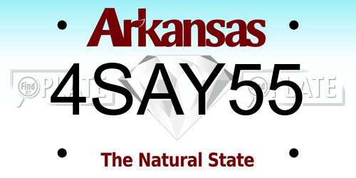 4SAY55 Arkansas License Plate