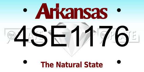 4SE1176 Arkansas License Plate
