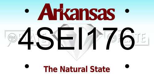 4SEI176 Arkansas License Plate