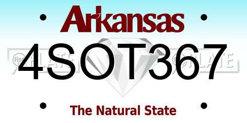 4SOT367 Arkansas License Plate
