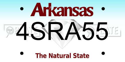 4SRA55 Arkansas License Plate