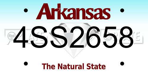 4SS2658 Arkansas License Plate