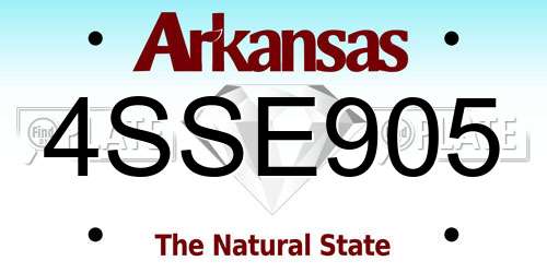 4SSE905 Arkansas License Plate