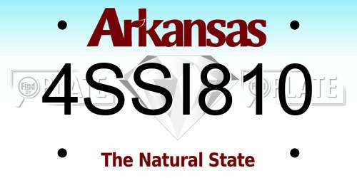4SSI810 Arkansas License Plate