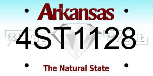 4ST1128 Arkansas License Plate