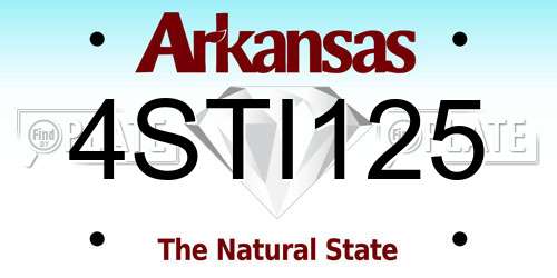 4STI125 Arkansas License Plate