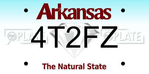 4T2FZ Arkansas License Plate