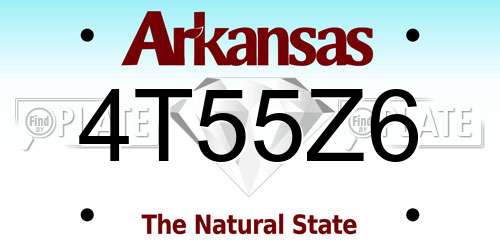 4T55Z6 Arkansas License Plate