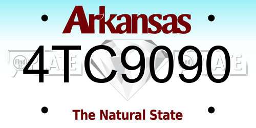 4TC9090 Arkansas License Plate
