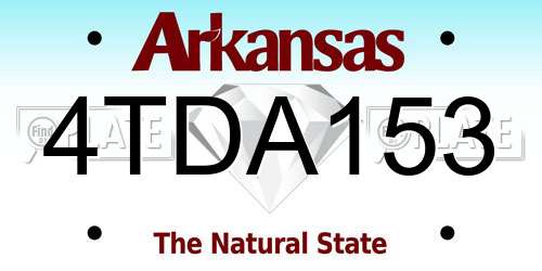 4TDA153 Arkansas License Plate