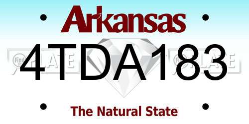 4TDA183 Arkansas License Plate