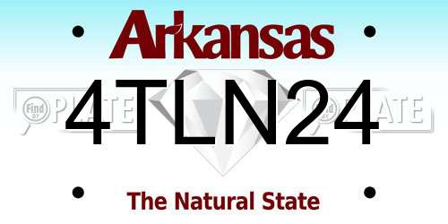 4TLN24 Arkansas License Plate