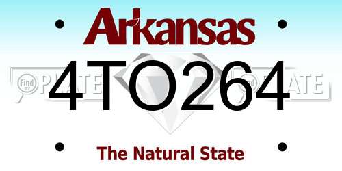 4TO264 Arkansas License Plate