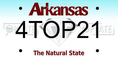 4TOP21 Arkansas License Plate