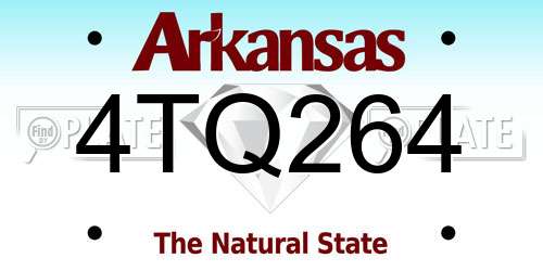 4TQ264 Arkansas License Plate