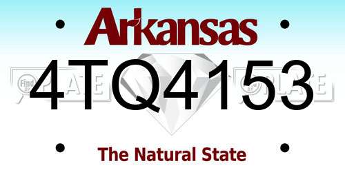4TQ4153 Arkansas License Plate