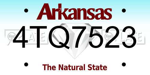 4TQ7523 Arkansas License Plate