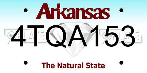 4TQA153 Arkansas License Plate