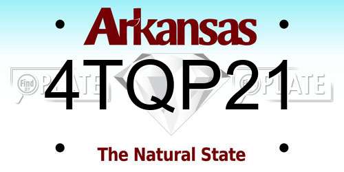 4TQP21 Arkansas License Plate