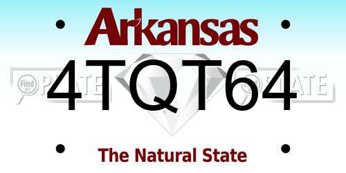 4TQT64 Arkansas License Plate