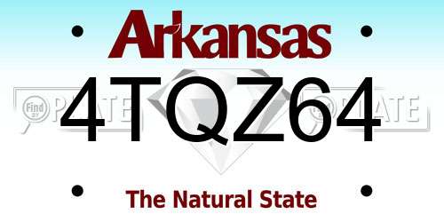 4TQZ64 Arkansas License Plate