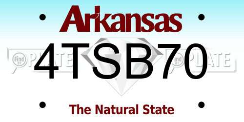 4TSB70 Arkansas License Plate