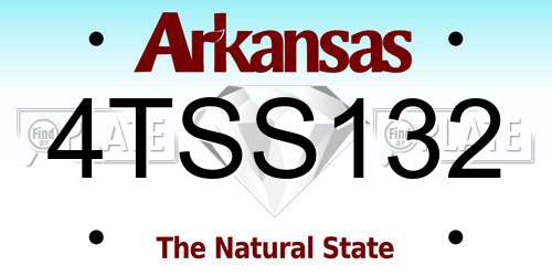4TSS132 Arkansas License Plate