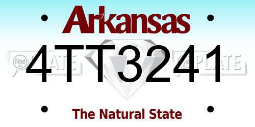 4TT3241 Arkansas License Plate