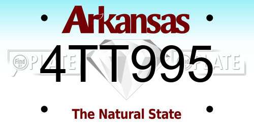 4TT995 Arkansas License Plate