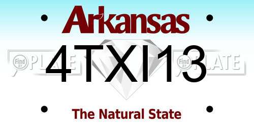 4TXI13 Arkansas License Plate