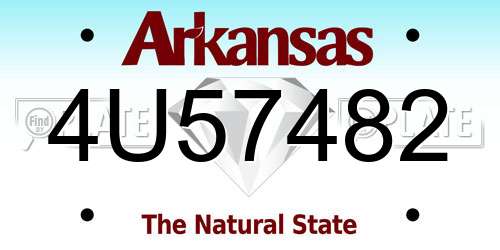 4U57482 Arkansas License Plate