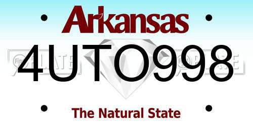 4UTO998 Arkansas License Plate