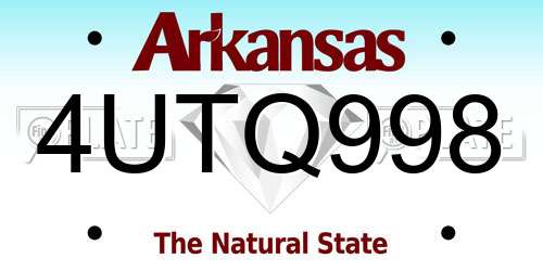 4UTQ998 Arkansas License Plate