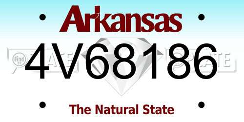 4V68186 Arkansas License Plate