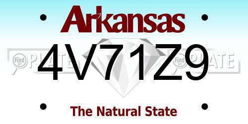 4V71Z9 Arkansas License Plate