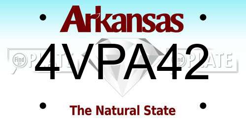 4VPA42 Arkansas License Plate