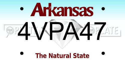 4VPA47 Arkansas License Plate