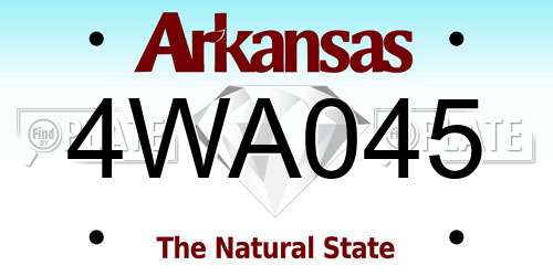 4WA045 Arkansas License Plate