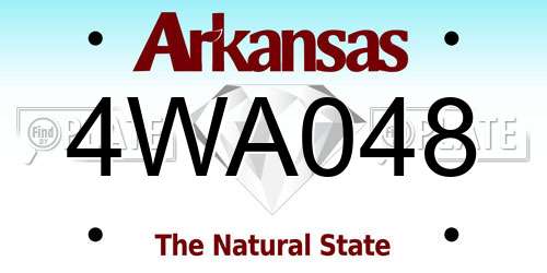 4WA048 Arkansas License Plate