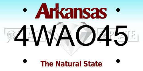 4WAO45 Arkansas License Plate
