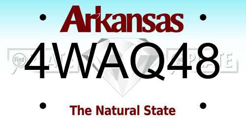 4WAQ48 Arkansas License Plate
