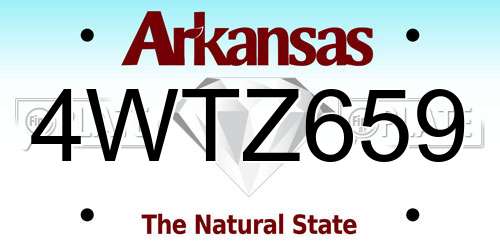4WTZ659 Arkansas License Plate