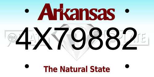4X79882 Arkansas License Plate