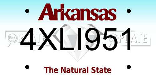 4XLI951 Arkansas License Plate