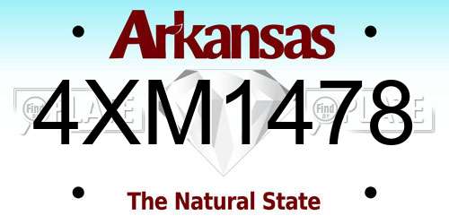 4XM1478 Arkansas License Plate